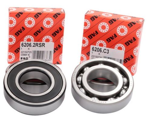 6206 rodamiento de bolas de ranura profunda 11000 R/Min grasa lubricada 30x62x16mm