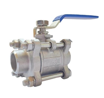 Válvula de bolas de fundición a presión 304 de rueda azul núcleo de cobre para aplicaciones de tratamiento de agua