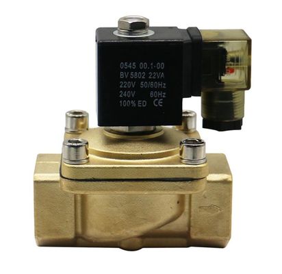 Conexión del hilo del cuerpo de latón de la válvula de solenoide Diámetro nominal DN10 Normalmente cerrado